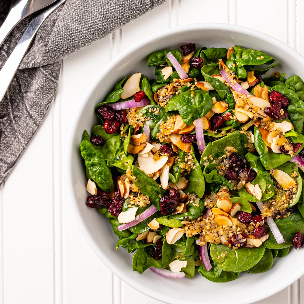 Ensalada de Almendras y Espinacas