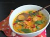 Curry de piña y camarones